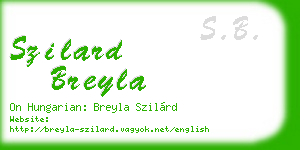 szilard breyla business card